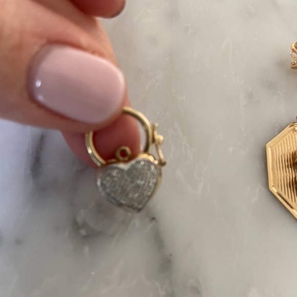 14k and Diamond heart padlock